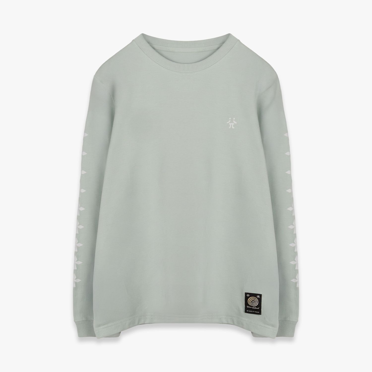 WAVE OF SAND | NICOLAS TIRABASSO PRINT LS TEE (SEAFOAM) 長袖 ロングスリーブ Tシャツ ロゴ グラフィック プリント トップス メンズ グリーン