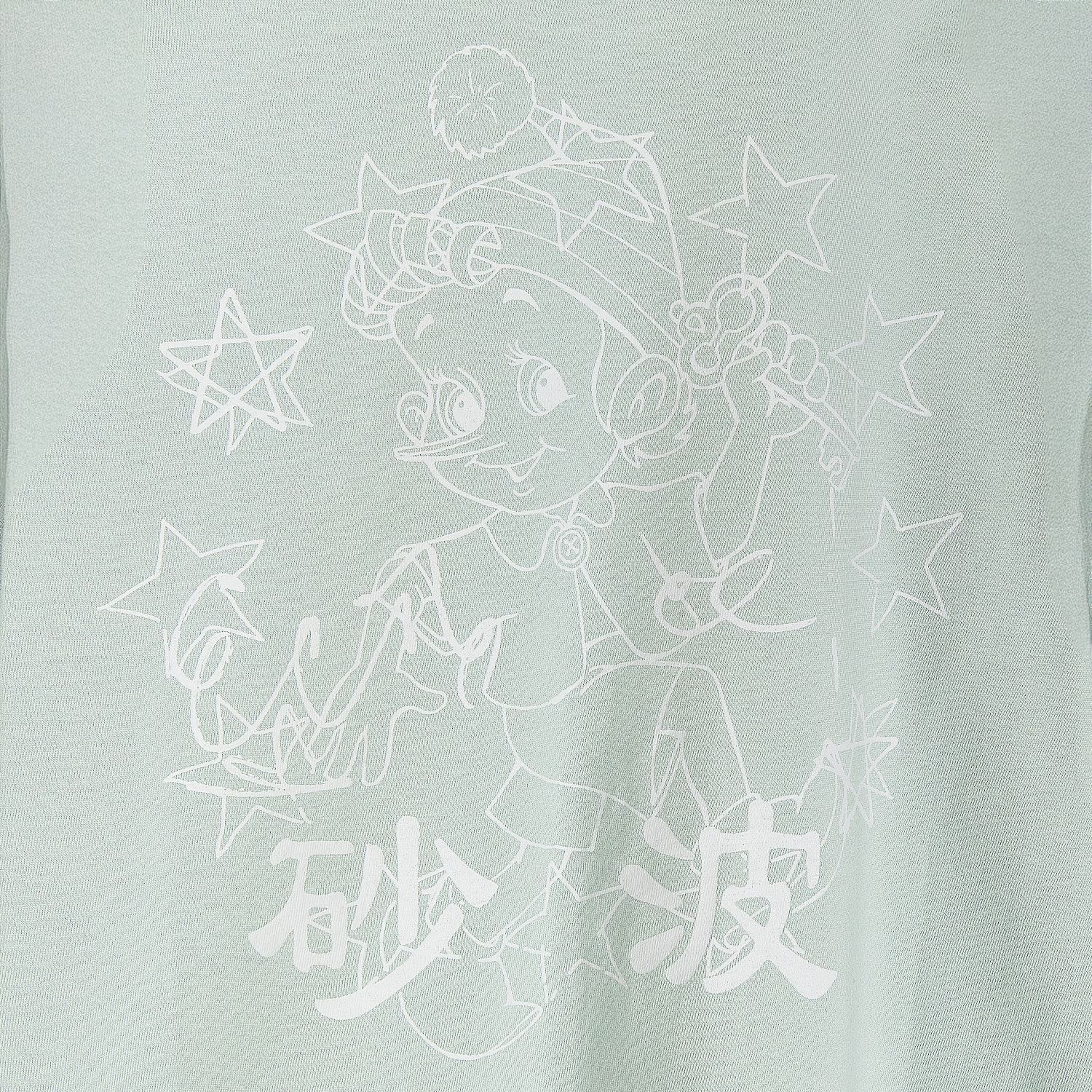 WAVE OF SAND | NICOLAS TIRABASSO PRINT LS TEE (SEAFOAM) 長袖 ロングスリーブ Tシャツ ロゴ グラフィック プリント トップス メンズ グリーン