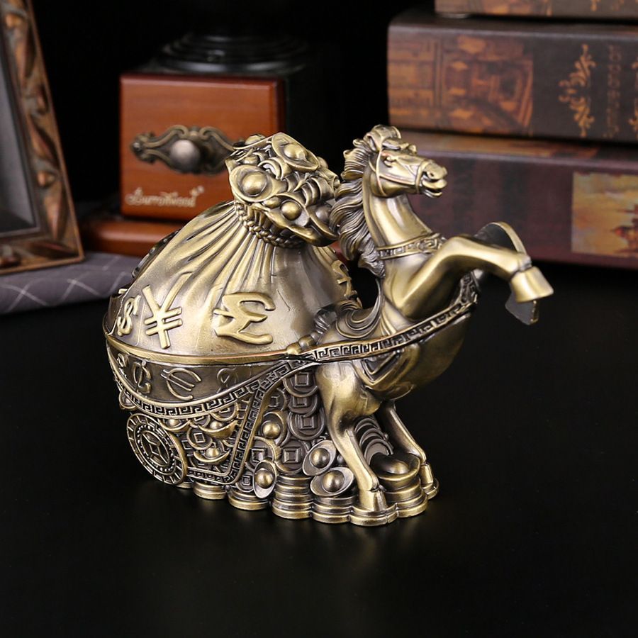 新品未使用 卓上灰皿 合金製金属工芸品 来客用装飾品 十二支動物型