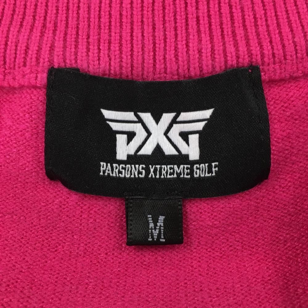 ピーエックスジー セーター ピンク×ネイビー ニット Vネック