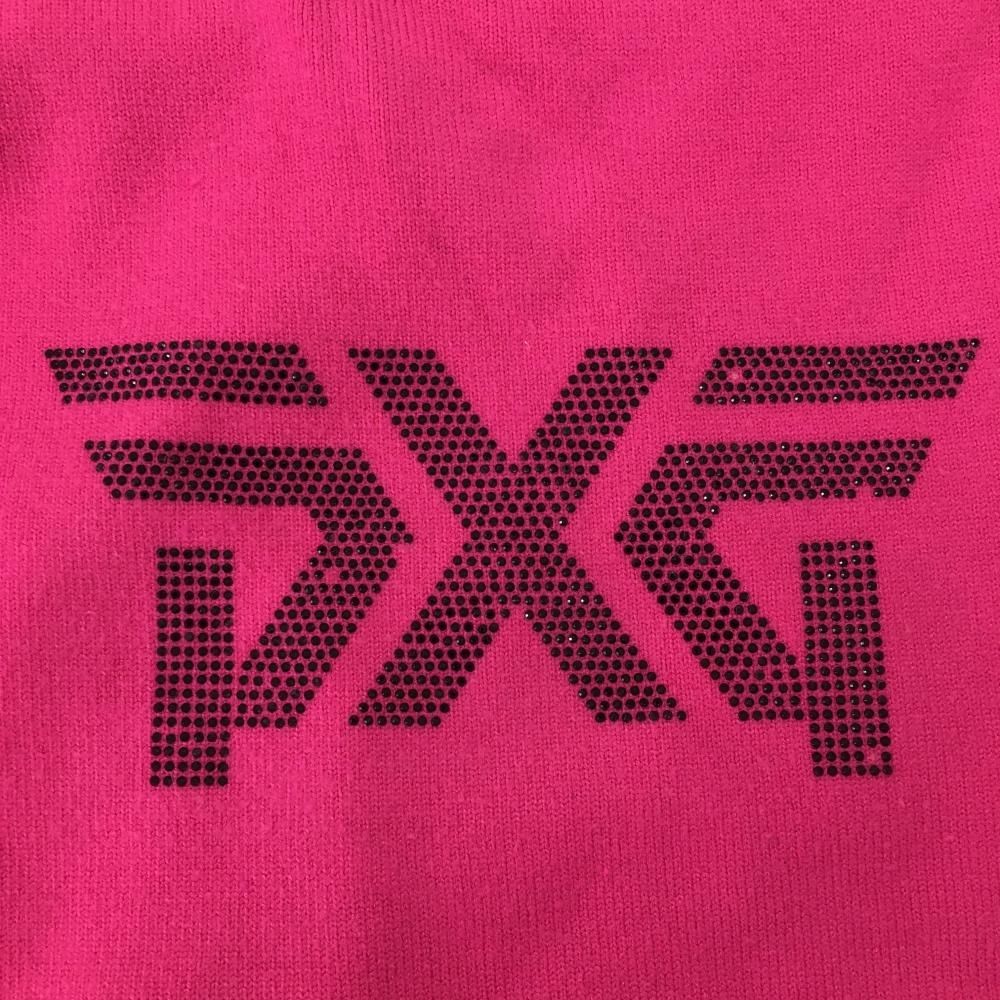 ピーエックスジー セーター ピンク×ネイビー ニット Vネック