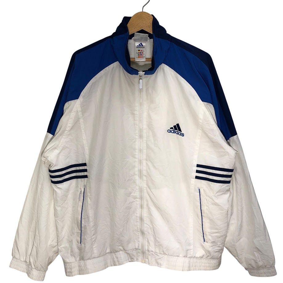 adidas ヴィンテージジャケット Mサイズ ヴィンテージ ADIDAS トラックジャケット サイズ M メンズ 本物 ブルー