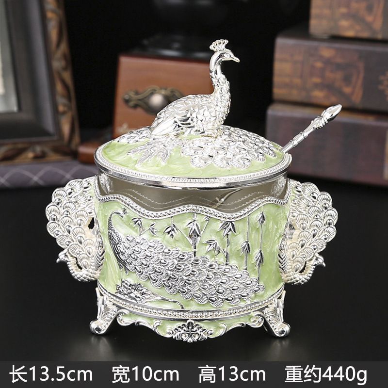 新品未使用 欧風アンティーク卵型宝石箱 金属製七宝焼デザイン 蓋付き