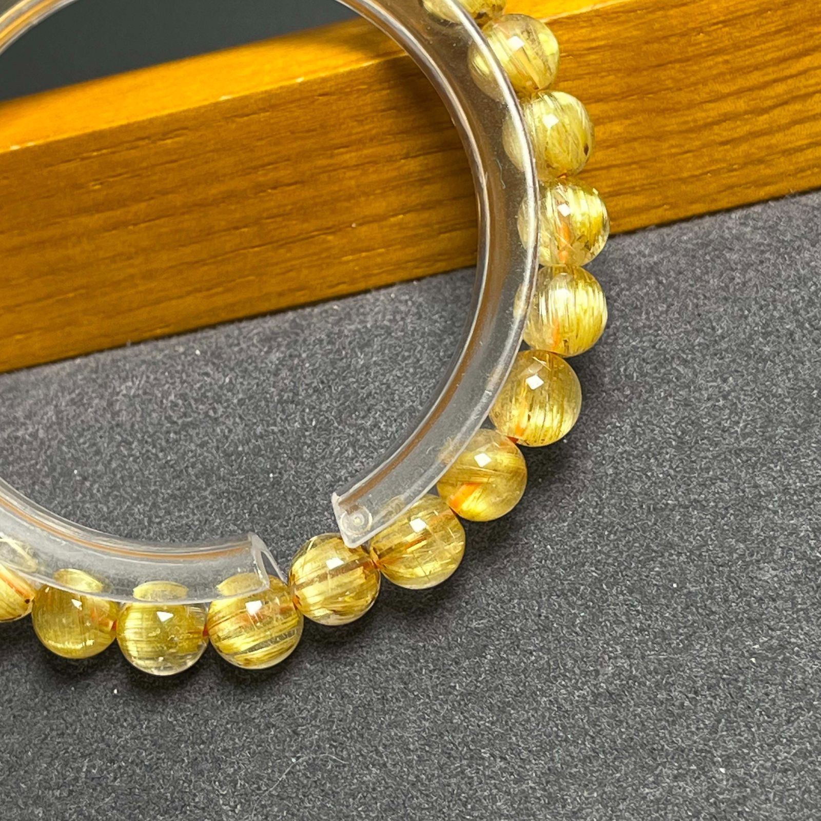 天然美品☆【120A極!極満針ルチルクォーツ】☆ブレスレット 天然石A 金