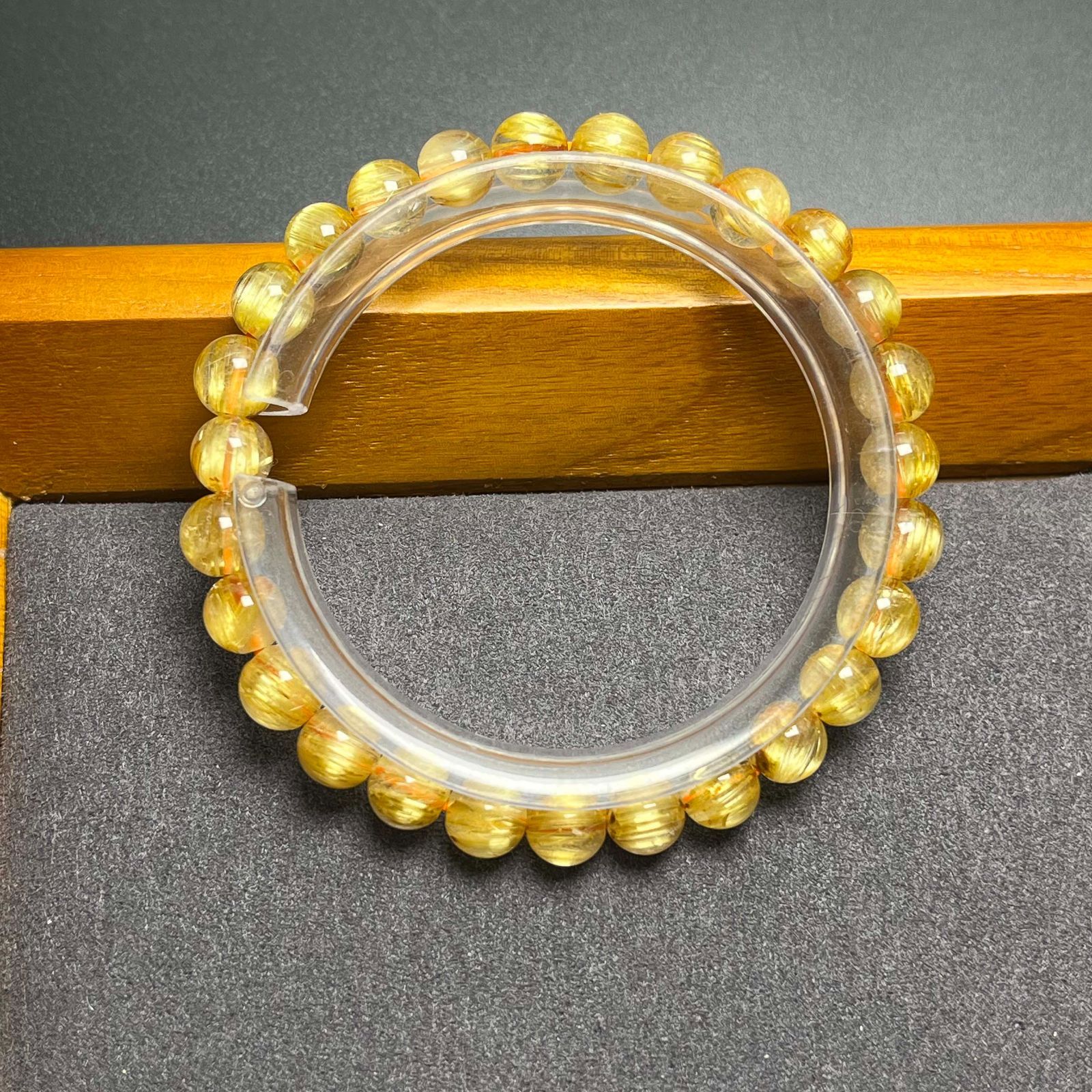 天然美品☆【120A極!極満針ルチルクォーツ】☆ブレスレット 天然石A 金