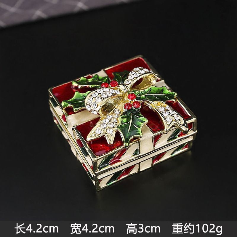 新品未使用 新作四角型蝶柄ジュエリーボックス 贈答品七宝焼蝶柄金属製