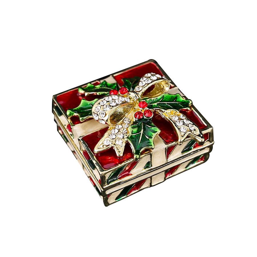 新品未使用 新作四角型蝶柄ジュエリーボックス 贈答品七宝焼蝶柄金属製