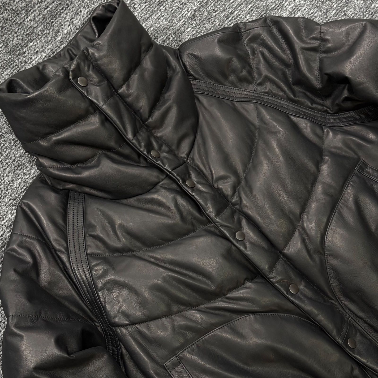 極美品 rin Leather Down Jacket S onffo ttaggg リン タグー レザー
