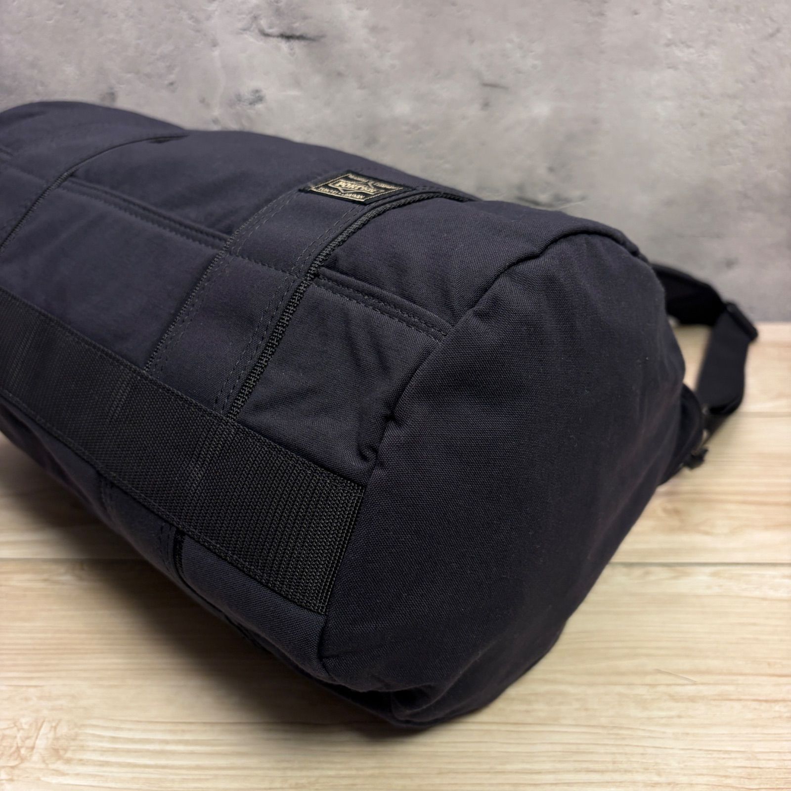 PORTER ポーター ミニボストンバッグ ドラム型 ブラック ショルダー