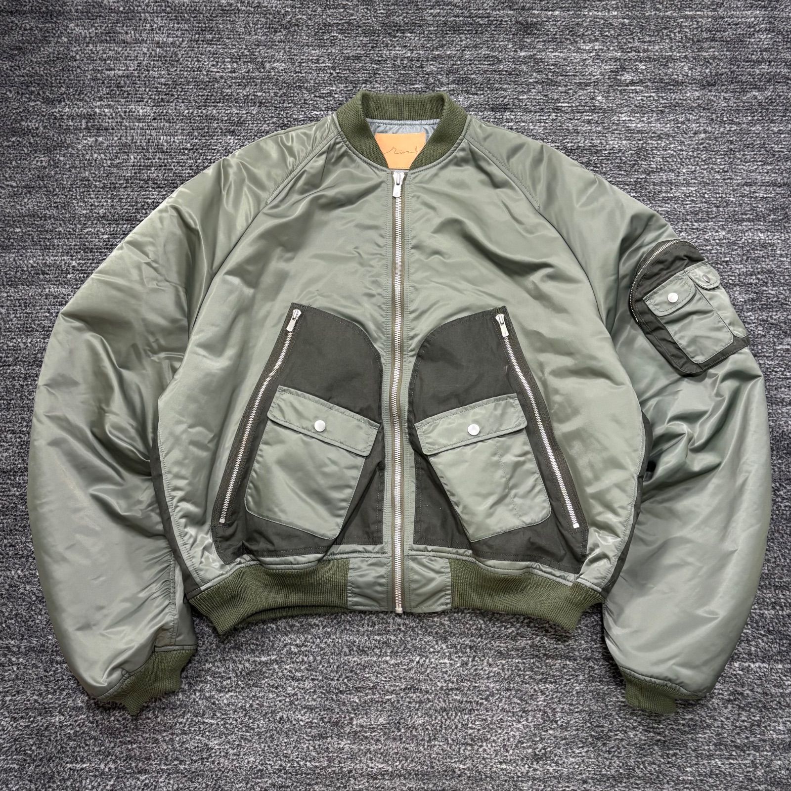 極美品 rin Combat Drape MA-1 Jacket Olive M onffo ttaggg リン