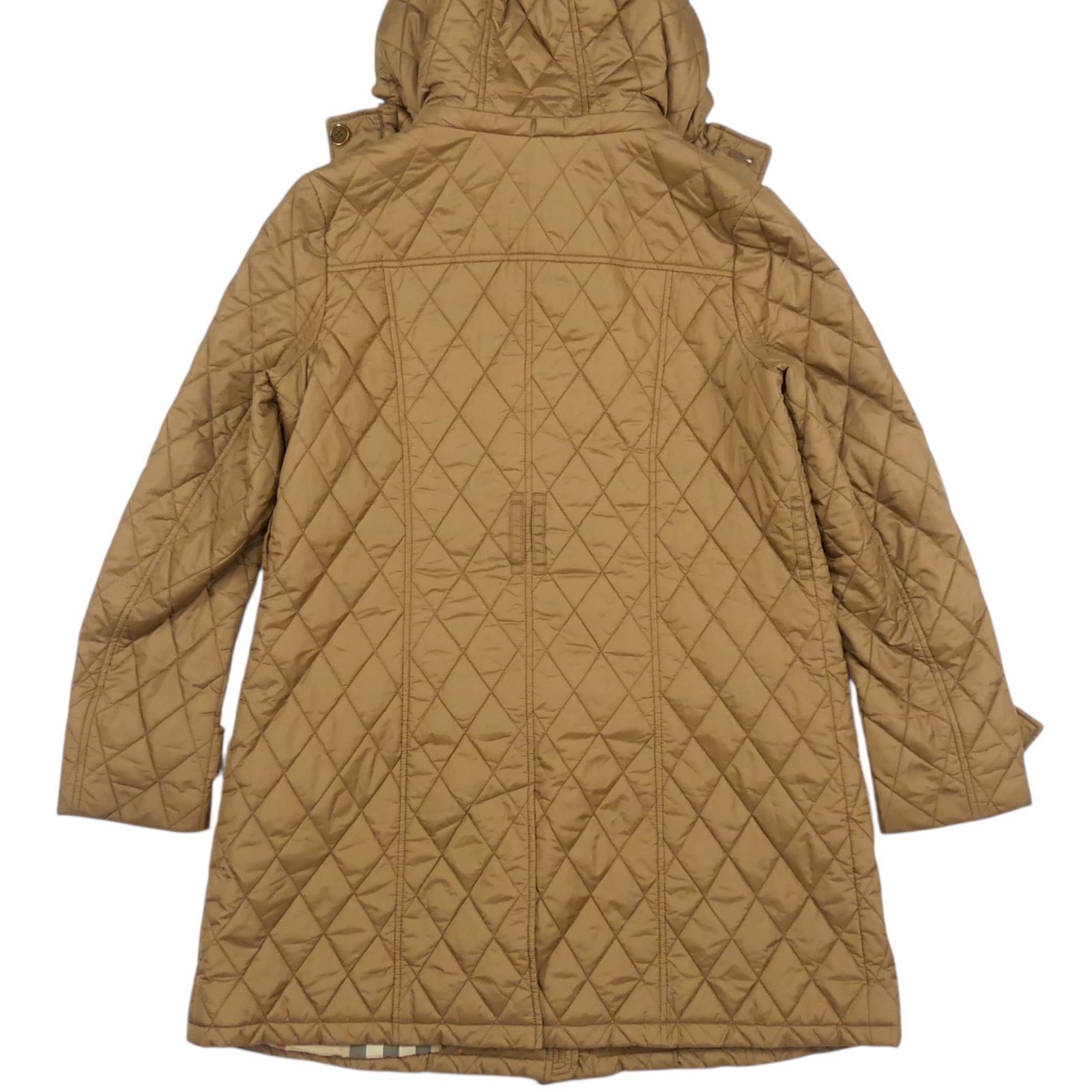 バーバリーロンドン　キルティングコート BURBERRY LONDON バーバリーロンドンステンカラーコート L 茶