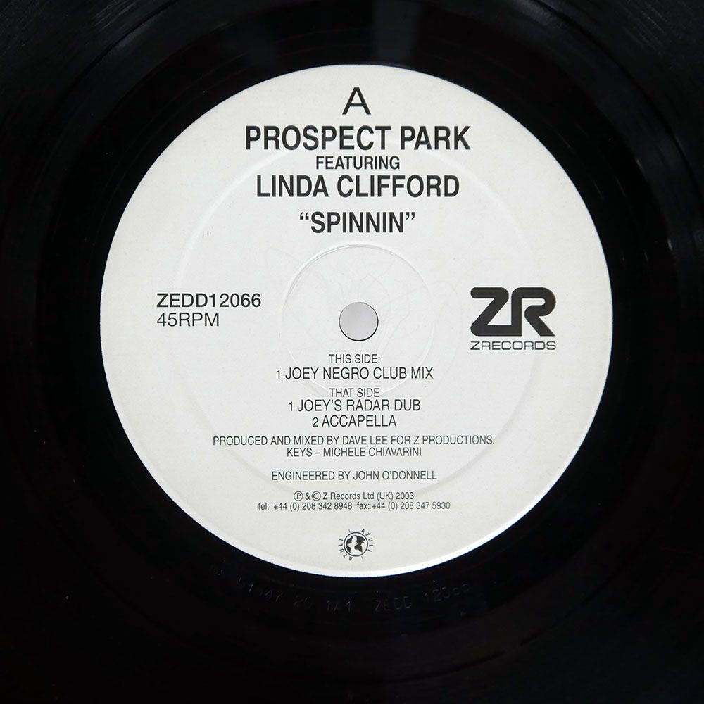 英 UK盤 PROSPECT PARK/SPINNIN/Z ZEDD12066 12 - メルカリ