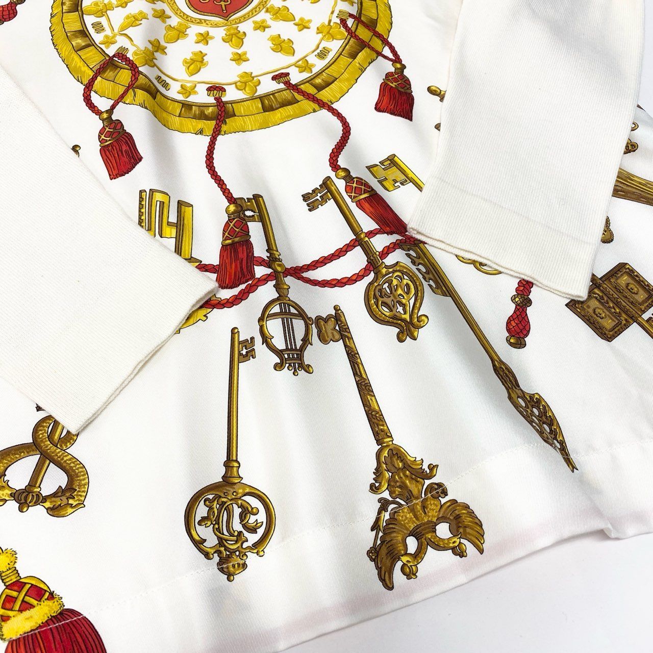 87a29 HERMES エルメス 長袖シャツ 長袖ニットセーター 異素材切替  