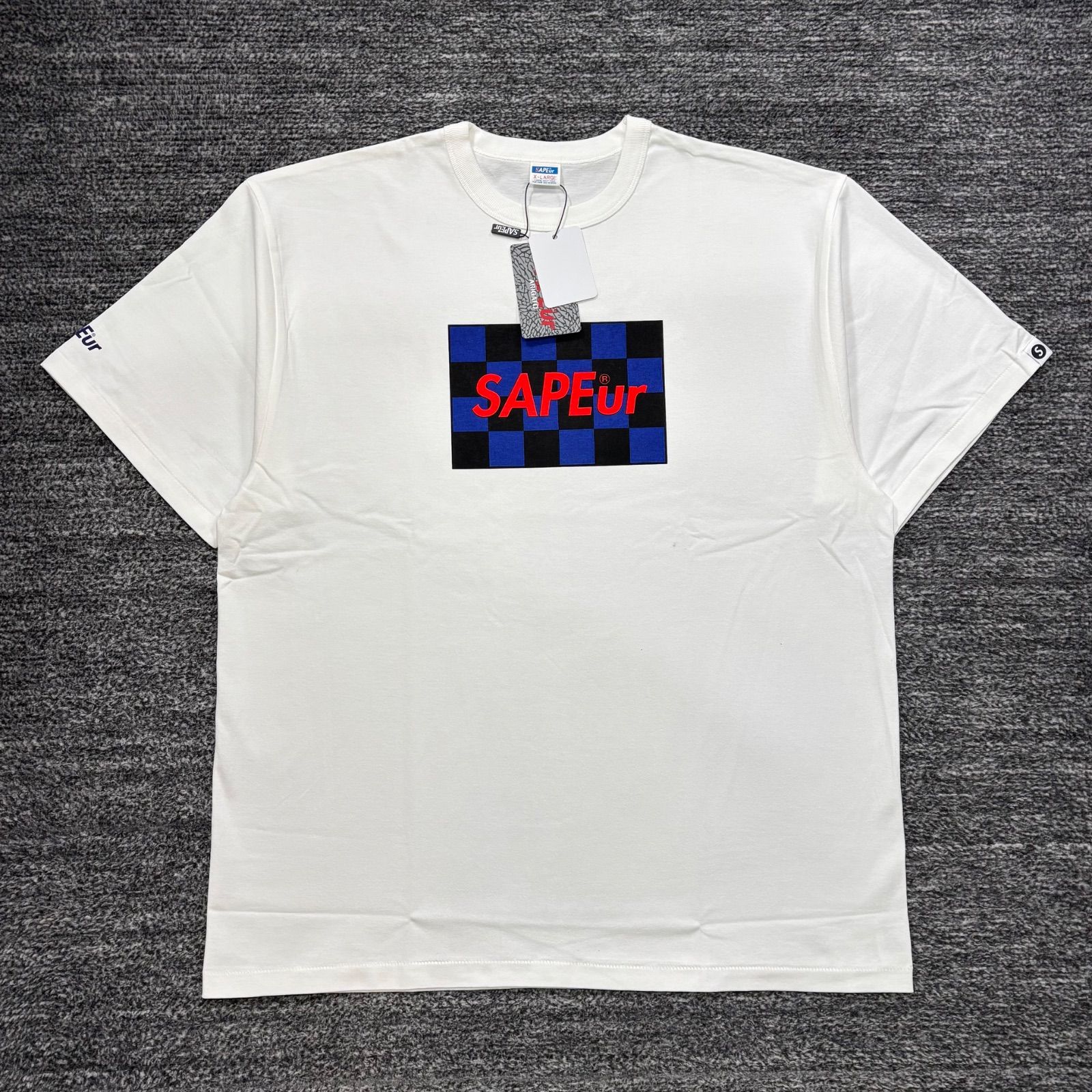 未使用品 SAPEur Checker S/S Tee White XL サプール チェッカー T