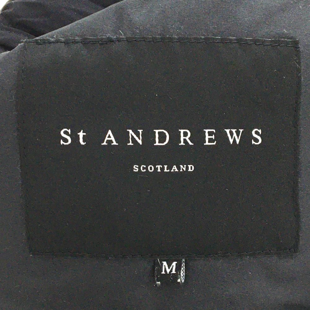 美品】セントアンドリュース 中綿ジャケット 黒 胸元ロゴ レディース M