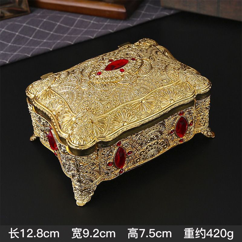 新品未使用 欧風アンティークジュエリーボックス宝石箱 高級金属製