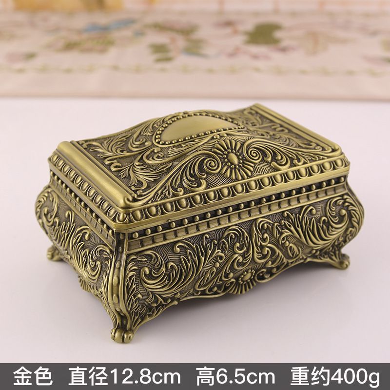 新品未使用 高級欧風ジュエリーボックス 金属製アンティーク 宝石箱