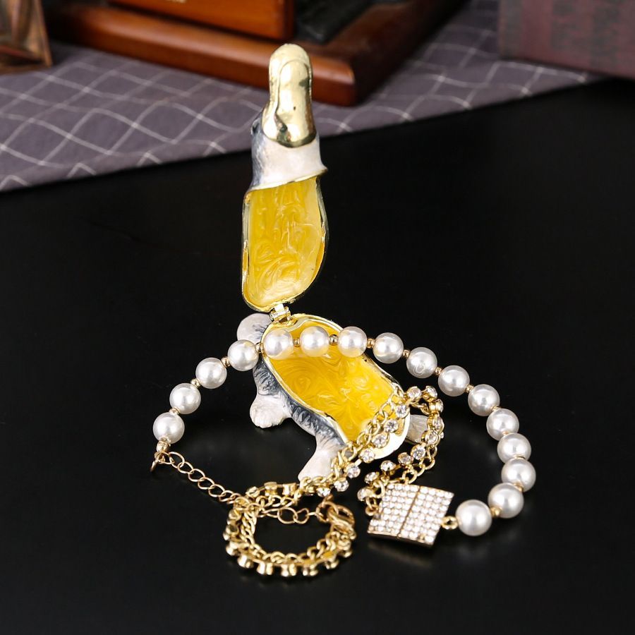 新品未使用 個性的動物型金属製ジュエリーボックス 3D 立体宝石箱