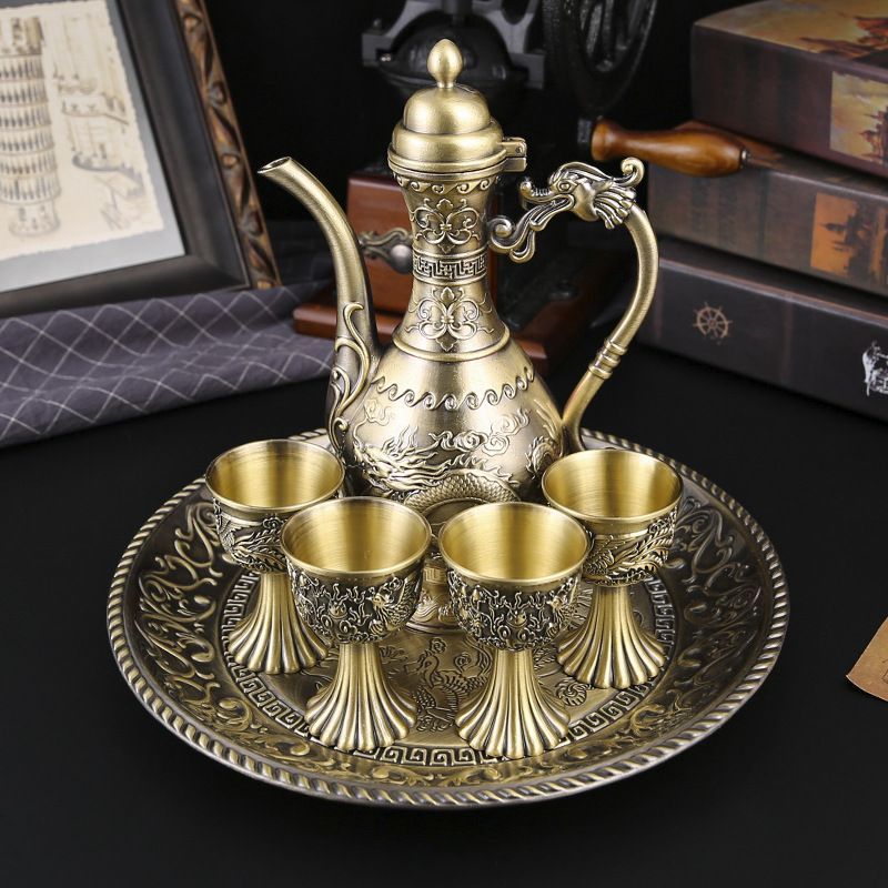 新品未使用 ハイエンド酒器セットギフトボックス 古典的家庭用