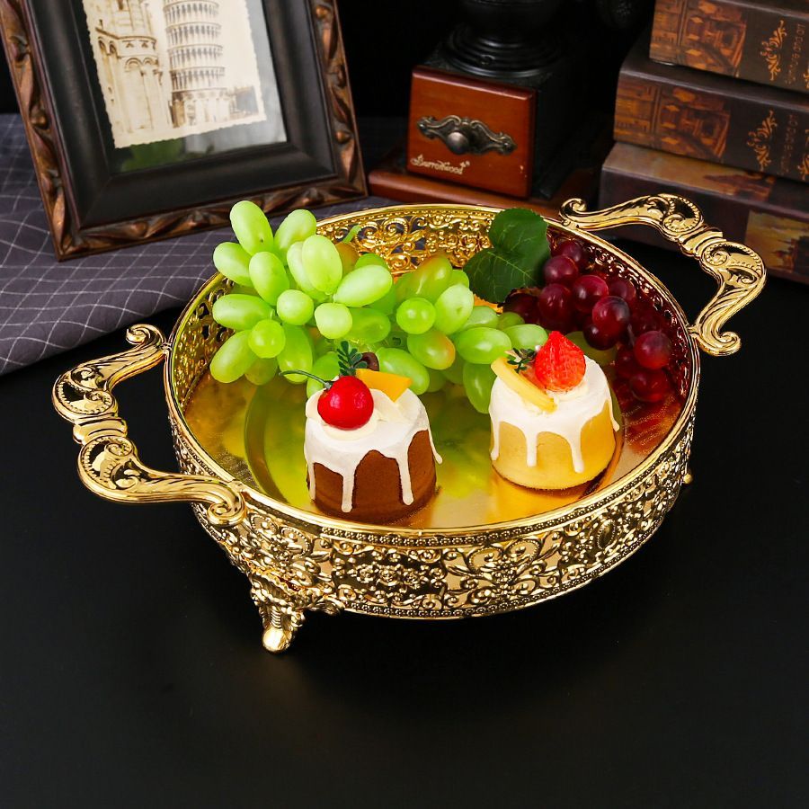 フルーツバスケット フルーツボウル セラミックドライフルーツプレート 高い台座付き 絶妙な手描きスナック収納トレイ フルーツバスケット フルーツトレイ  フルーツ 絶妙な家庭用フルーツプレートトレイ オフィスデスクトップスナックナッツトレイ キッチン フルーツ ... フルーツプレート 3 層の無垢材ドライフルーツボックス新中国風のコーヒーテーブルフルーツプレートリビングルーム家庭用ナッツスナック収