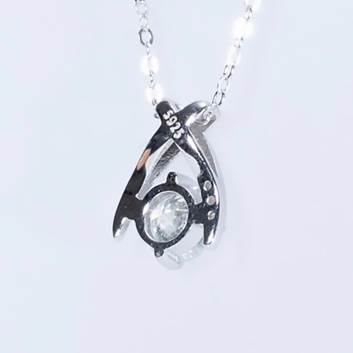 究極◇1ct モアサナイト 雫ダイヤ ネックレス シルバー925◇ペンダント