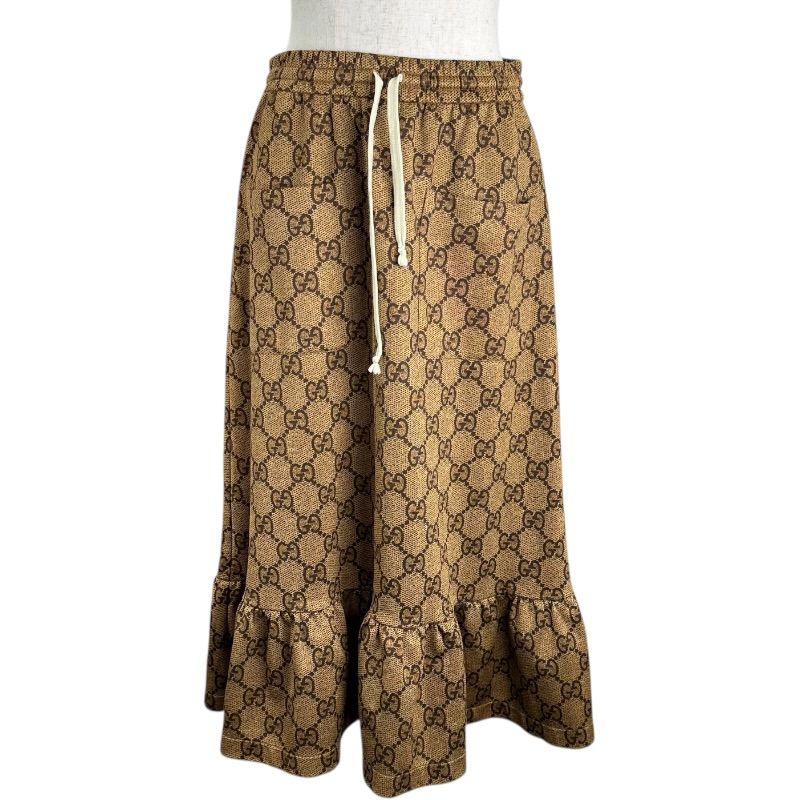 グッチ GUCCI GGジャガードジャージースカート 550659 ブラウン