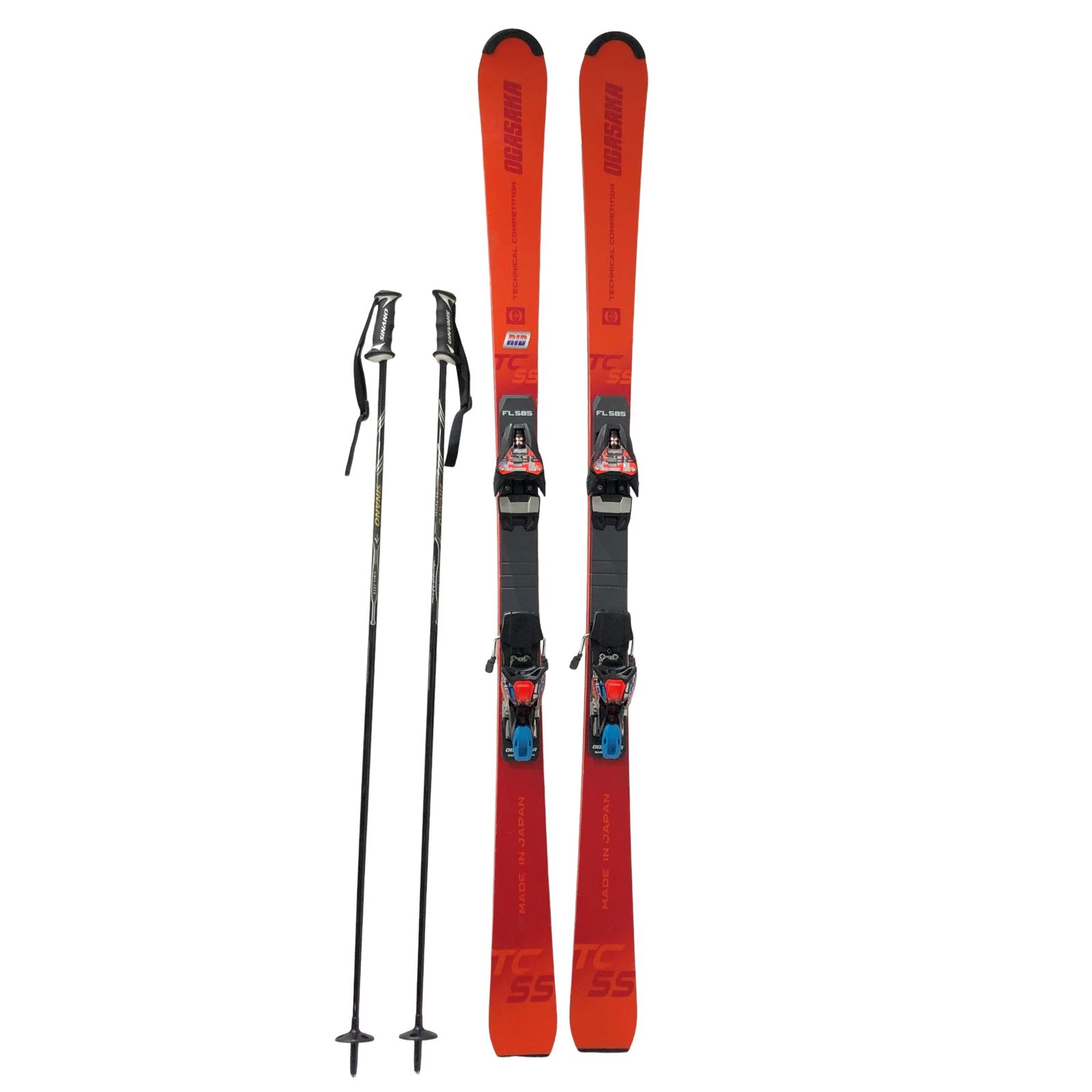 2点セット オガサカスキー 165cm スキー板 TC-SS FL585付モデル +
