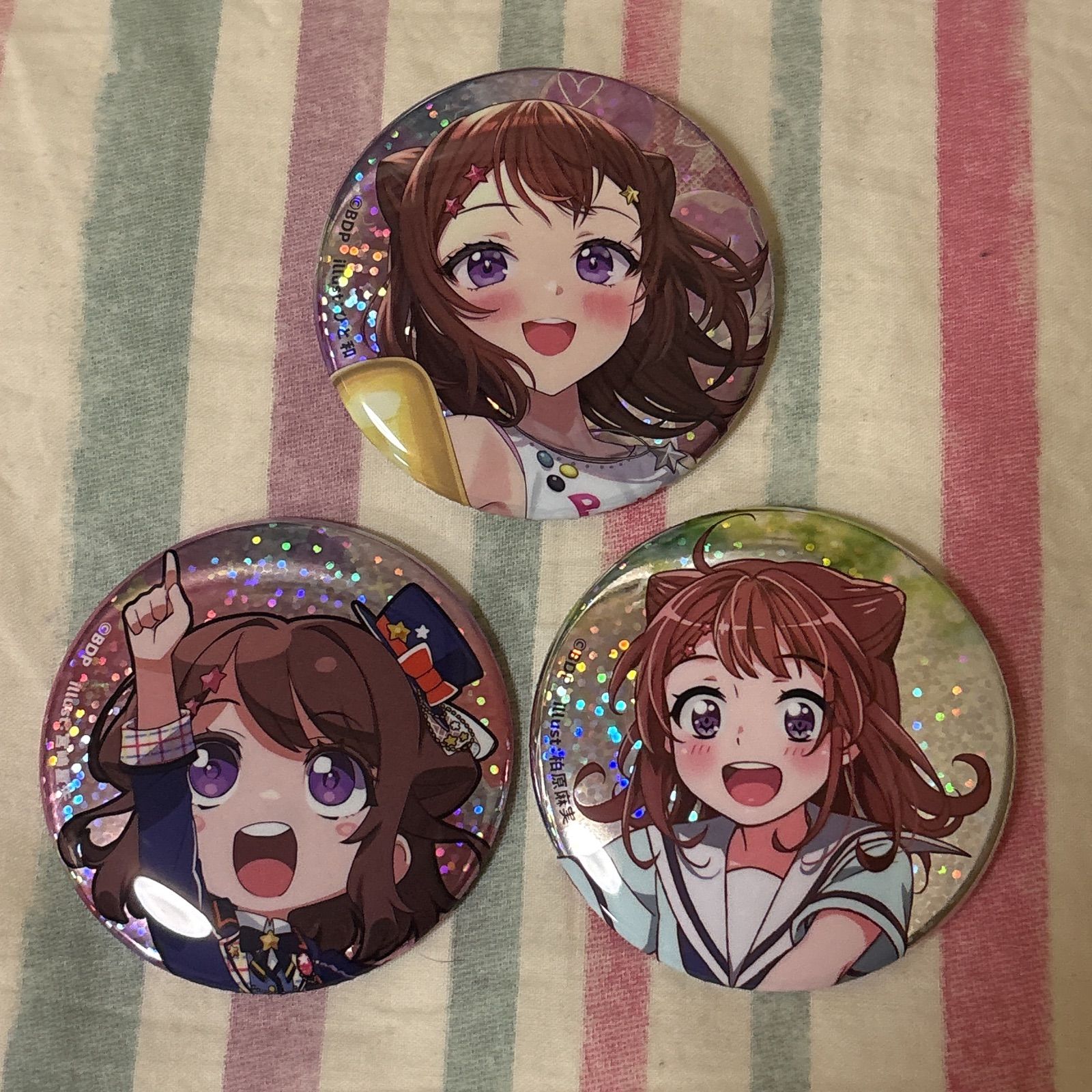 poppin’party 戸山香澄 Drive Your Heart 缶バッジ バンドリ Poppin'Party 活動10周年記念イラスト 缶バッジ 戸山香澄
