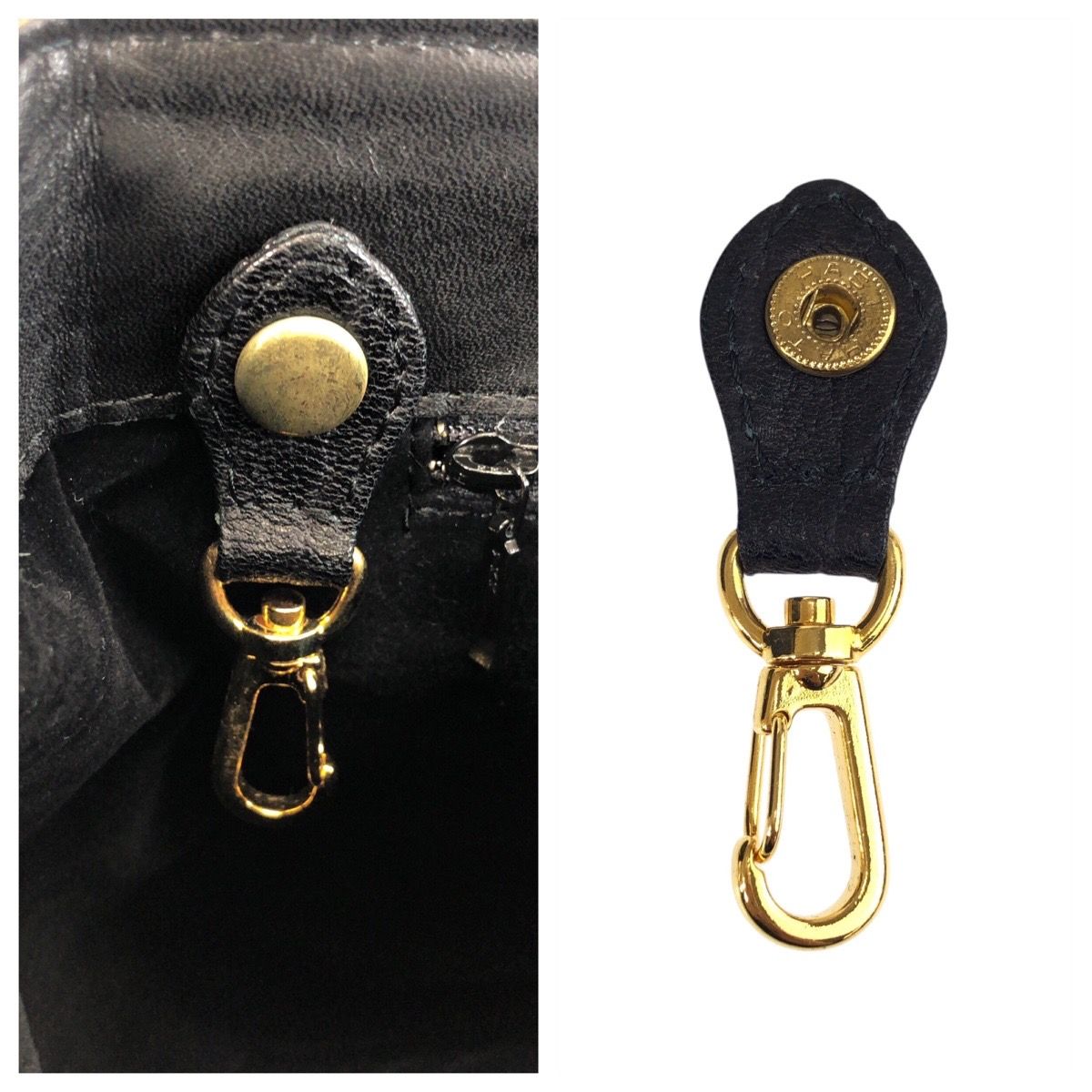 美品 ブラック 黒 ゴールド金具 レザー ハンドバッグ レディース