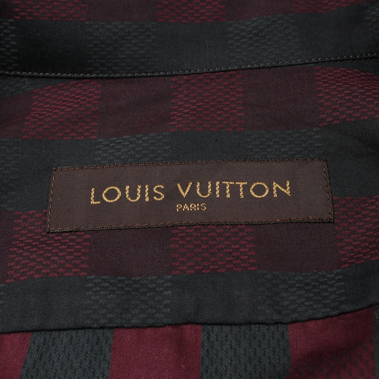 ルイ・ヴィトン LOUIS VUITTON 長袖シャツ ダミエ コットン ダミエ