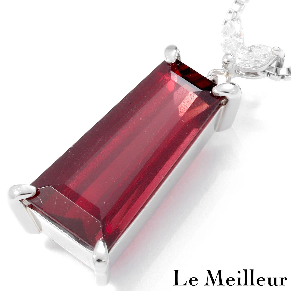 新品仕上済】 ガーネット 6.19ct ダイヤモンド プラチナ Pt900 