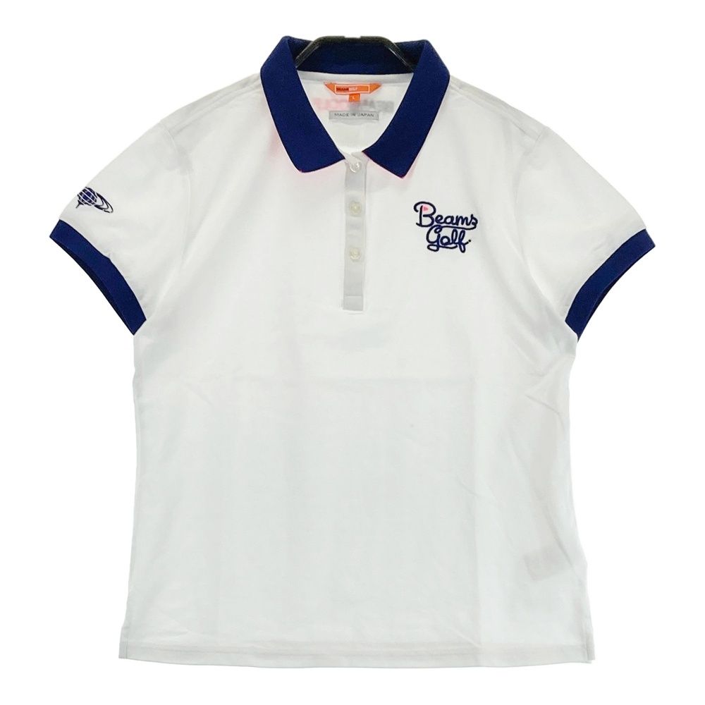 サイズ：L BEAMS GOLF ビームスゴルフ 半袖ポロシャツ ホワイト系