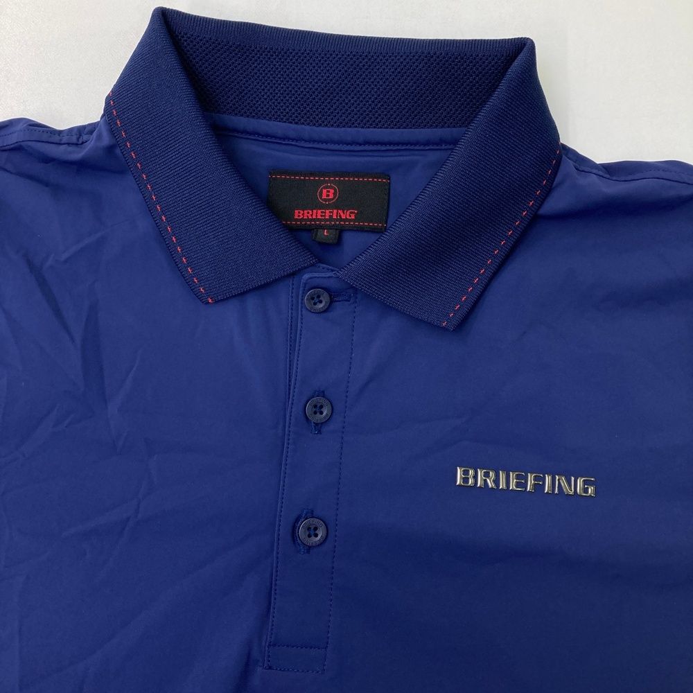 サイズ：L BRIEFING GOLF ブリーフィング 半袖ポロシャツ ネイビー系