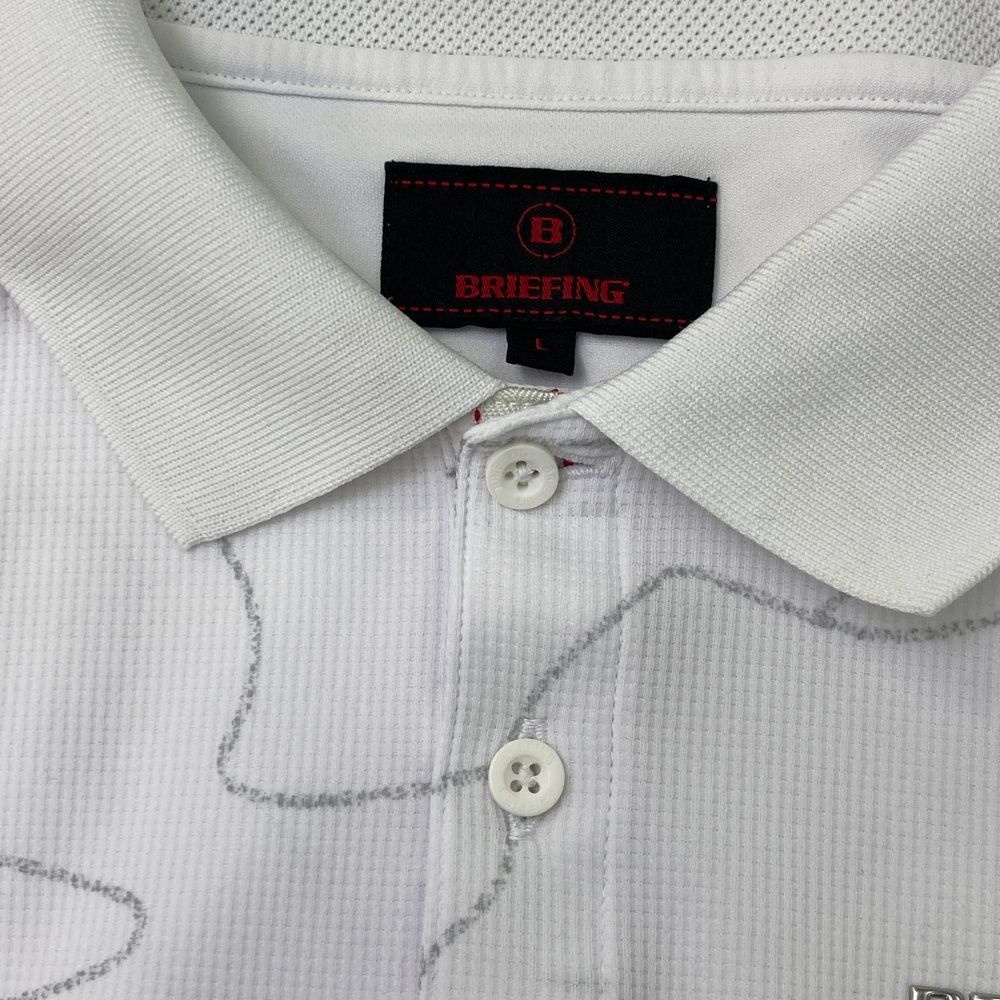 サイズ：L BRIEFING GOLF ブリーフィング 半袖ポロシャツ 総柄
