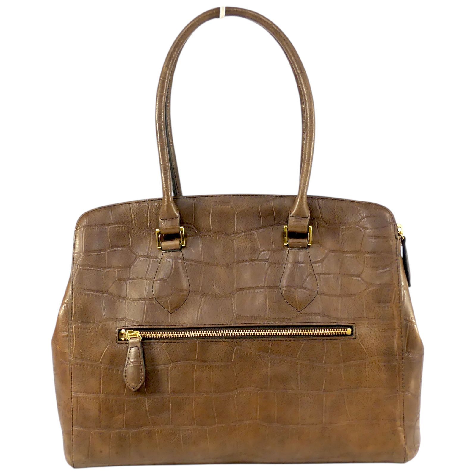 Dakota ダコタ ハンドバッグ メンズ 本革 レザー レディース 茶 クロコ