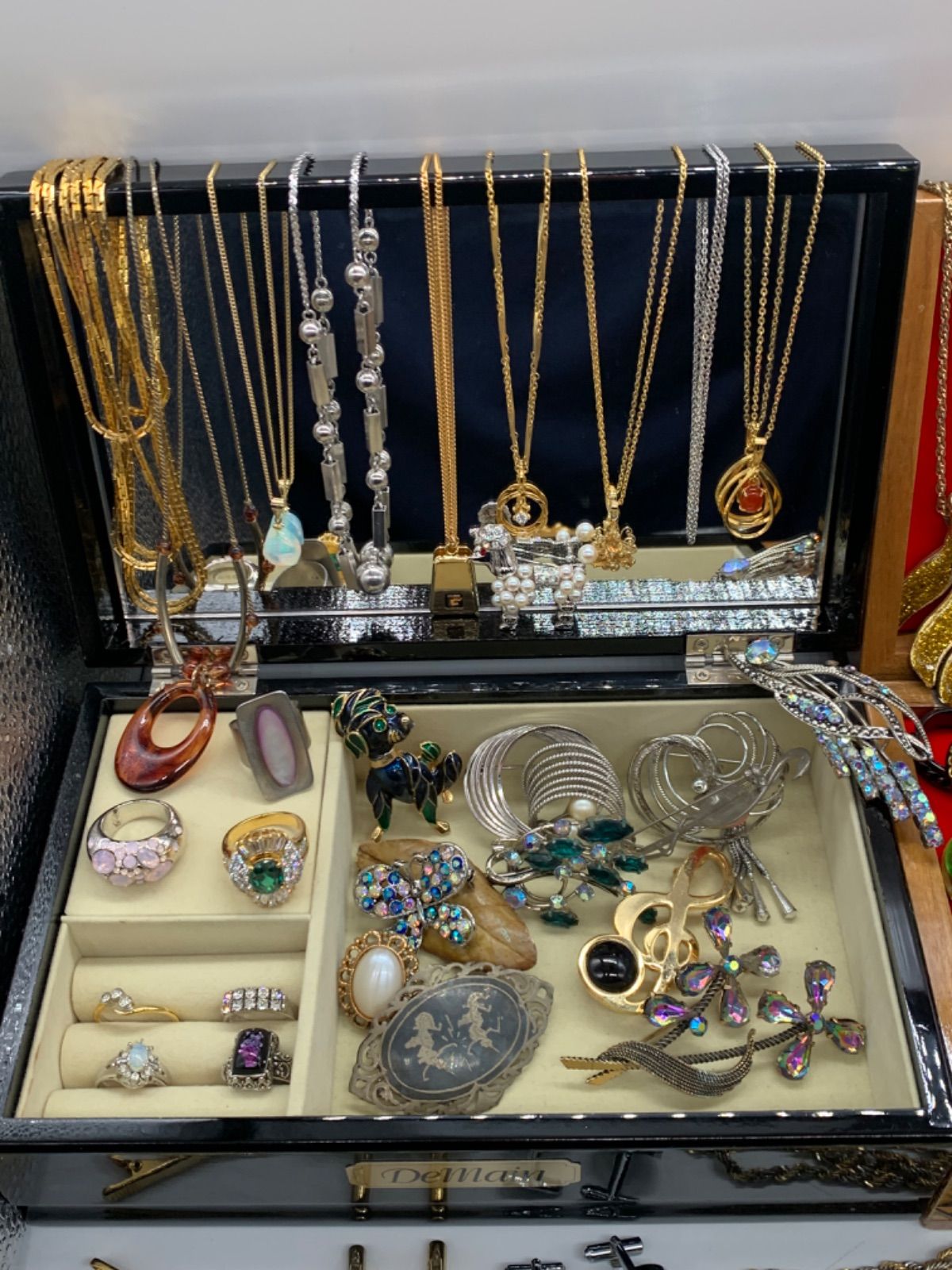 【⑲】遺品整理 ヴィンテージ タイピン・カフス・イヤリング・リング　まとめ ⑲】遺品整理 ヴィンテージ タイピン・カフス・イヤリング・リング