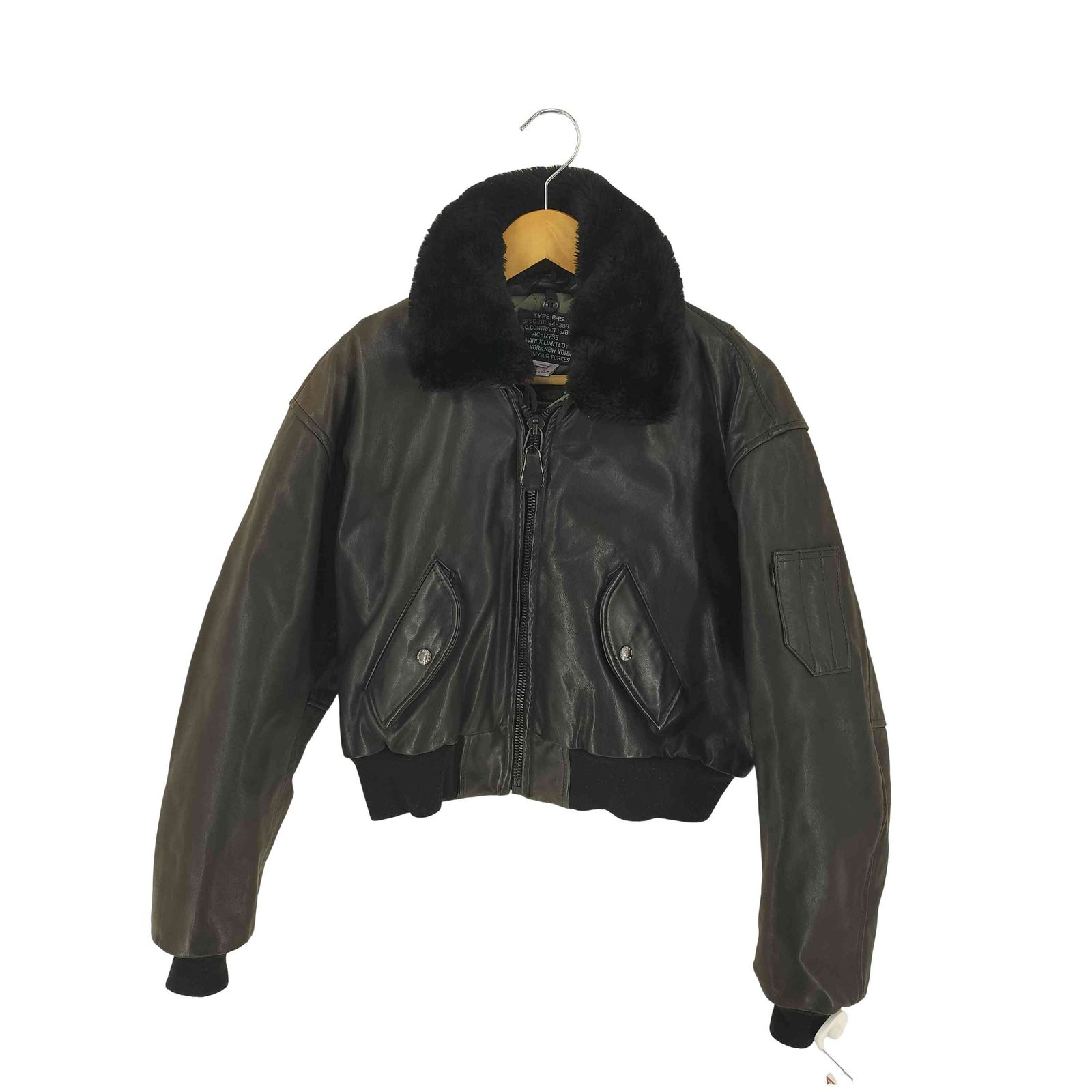 [中古]Avirex B-15 Mサイズ USA製 アヴィレックス AVIREX USA製 B-15 レザーフライトジャケット メンズ