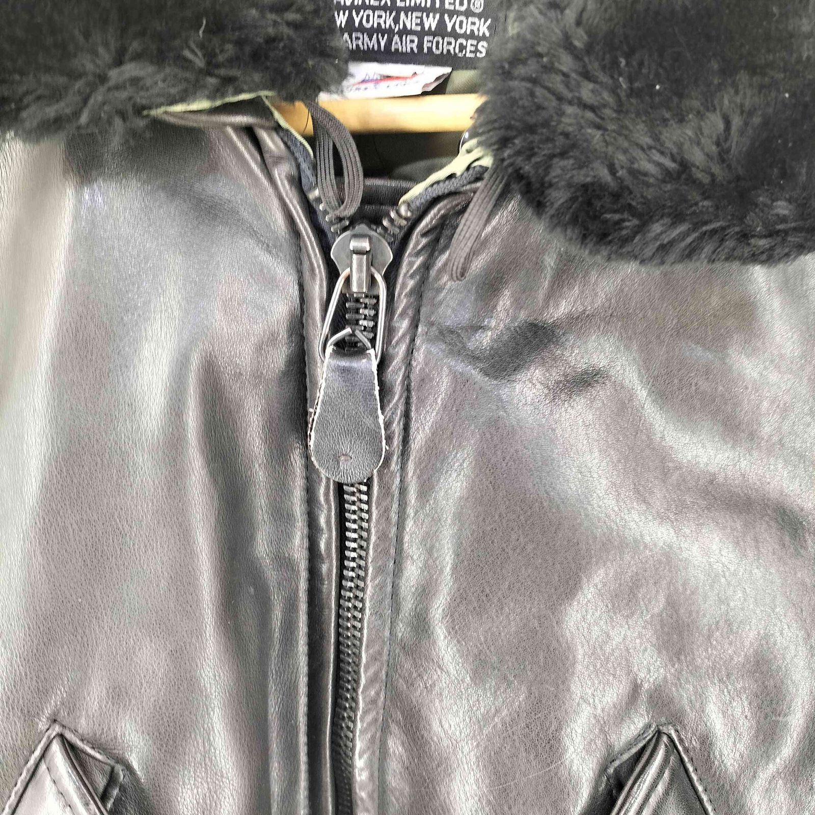 アヴィレックス AVIREX USA製 B-15 レザーフライトジャケット メンズ