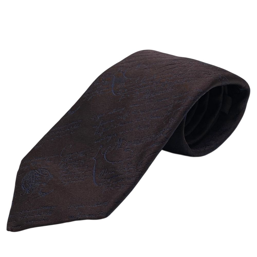 美品 ベルルッティ カリグラフィ スクリットタイ ネクタイ レギュラー