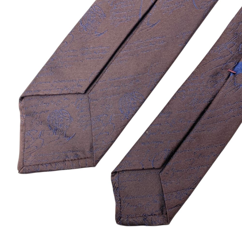 美品 ベルルッティ カリグラフィ スクリットタイ ネクタイ レギュラー