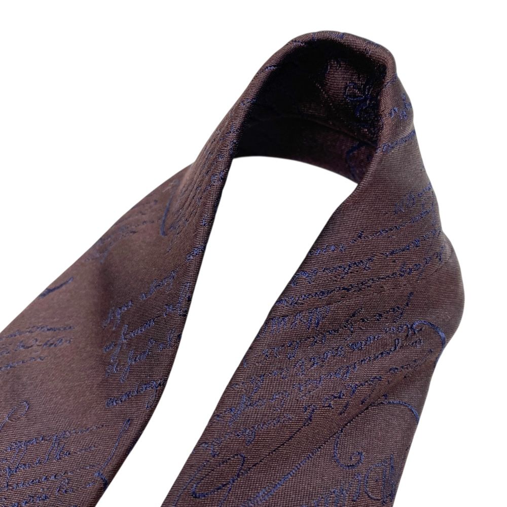 美品 ベルルッティ カリグラフィ スクリットタイ ネクタイ レギュラー