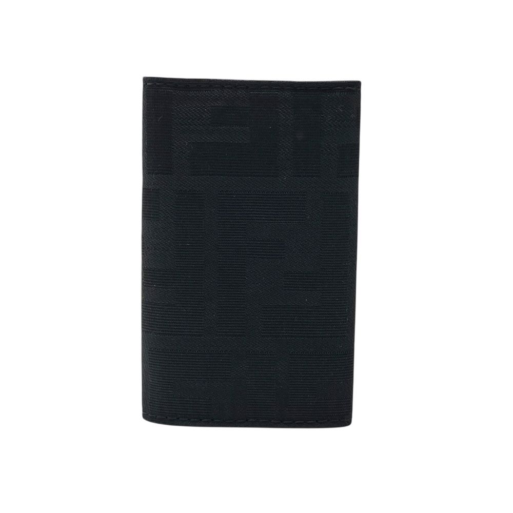 フェンディ ズッカ 6連 キーケース ロゴ コンパクト レザー ブラック