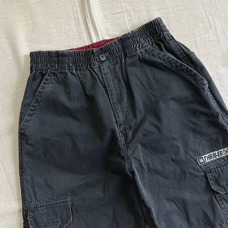 00's vintage ギミック　レザー　ショートカーゴ　アーカイブ　y2k 00's vintage ギミック レザー ショートカーゴ アーカイブ y2k - メルカリ