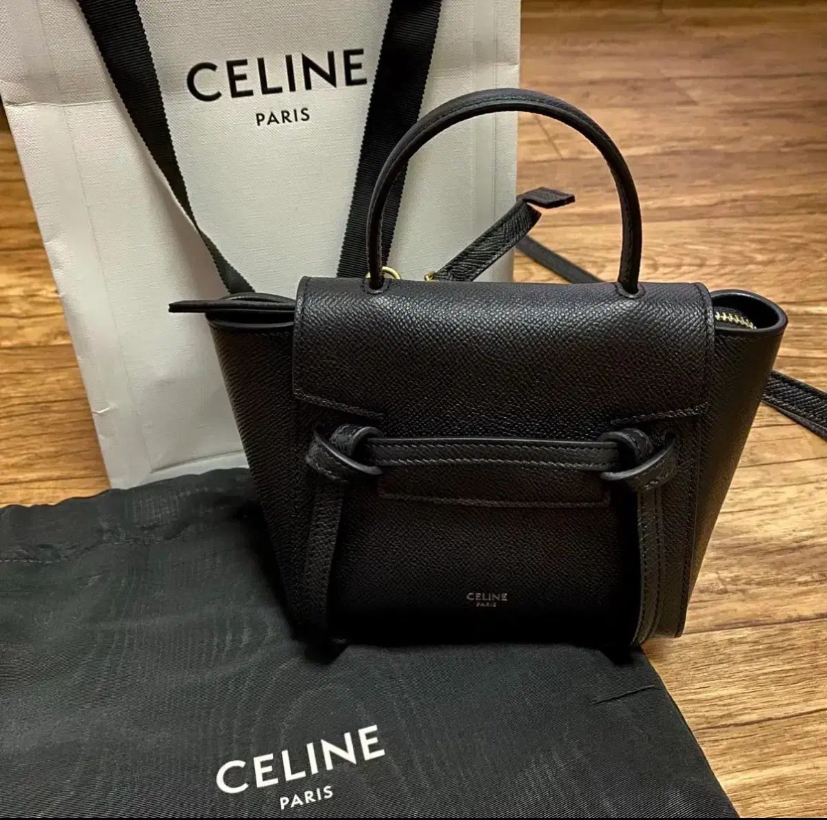 Celine セリーヌ ベルトバッグ ピコ ブラック - メルカリ