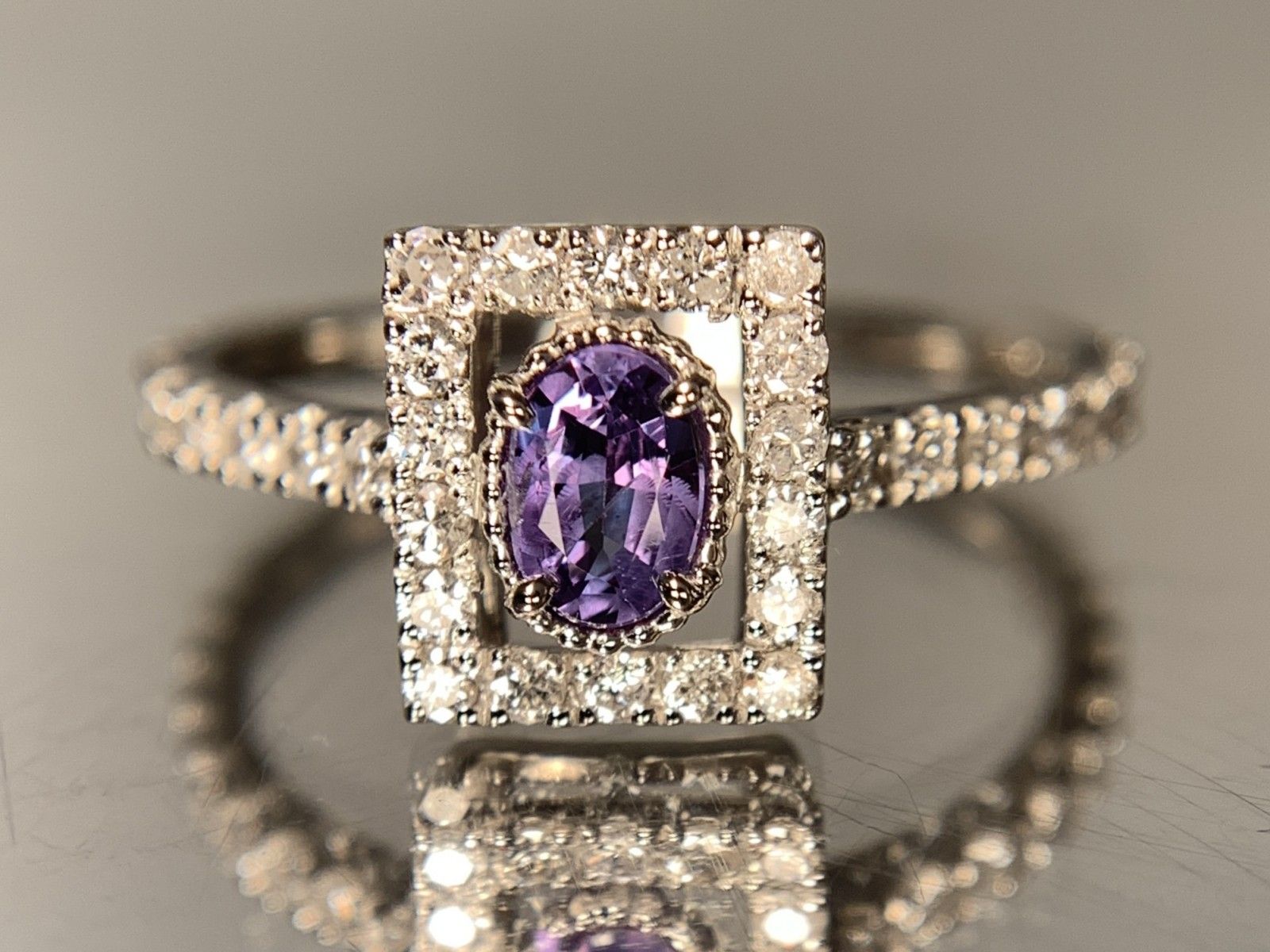 アレキサンドライト ブラジル産 Ax0.23ct GIA鑑別書付き リング（指輪