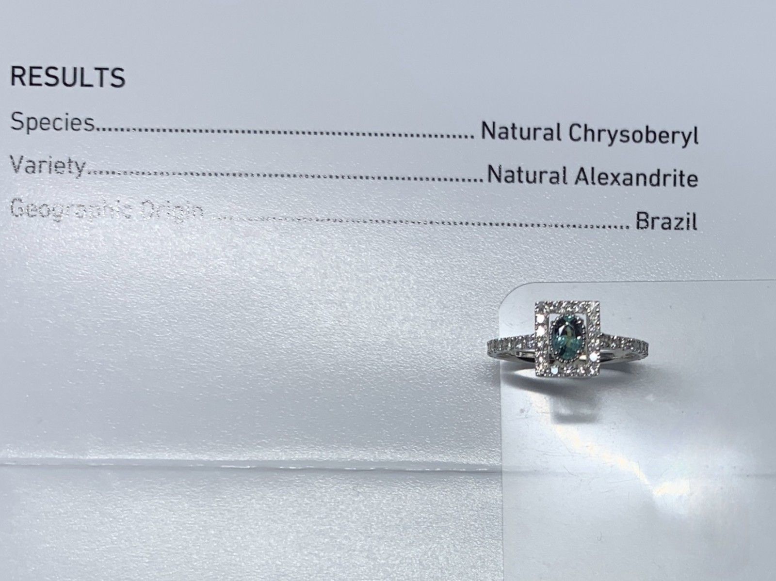 アレキサンドライト ブラジル産 Ax0.23ct GIA鑑別書付き リング（指輪