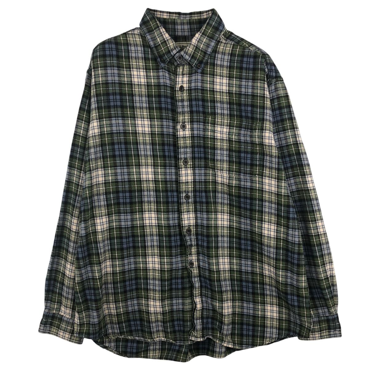 90年代 エルエルビーン L.L.Beanフランネルチェックシャツ USA製 古着 90~00年代 エルエルビーン L.L.Bean 長袖 ボタンダウン