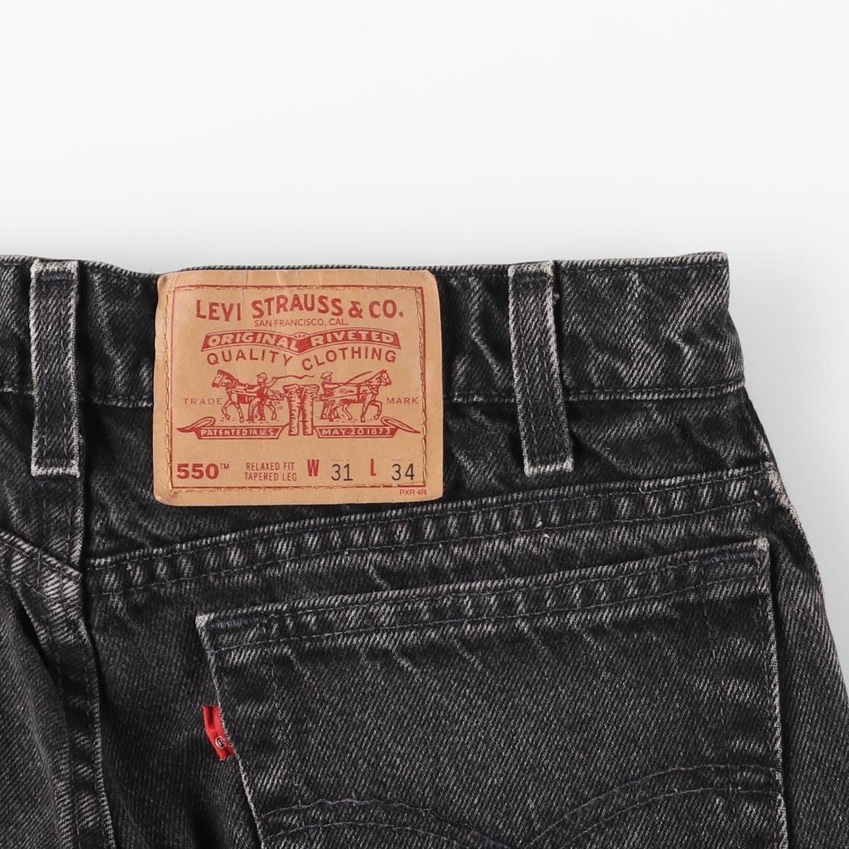 古着 90年代 リーバイス Levi's 550 RELAXED FIT TAPERED LEG ブラック