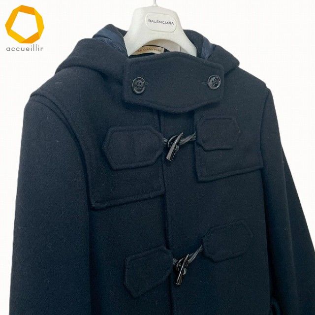 wnc バレンシアガ BALENCIAGA PARIS コート 44 黒 ダッフルコート