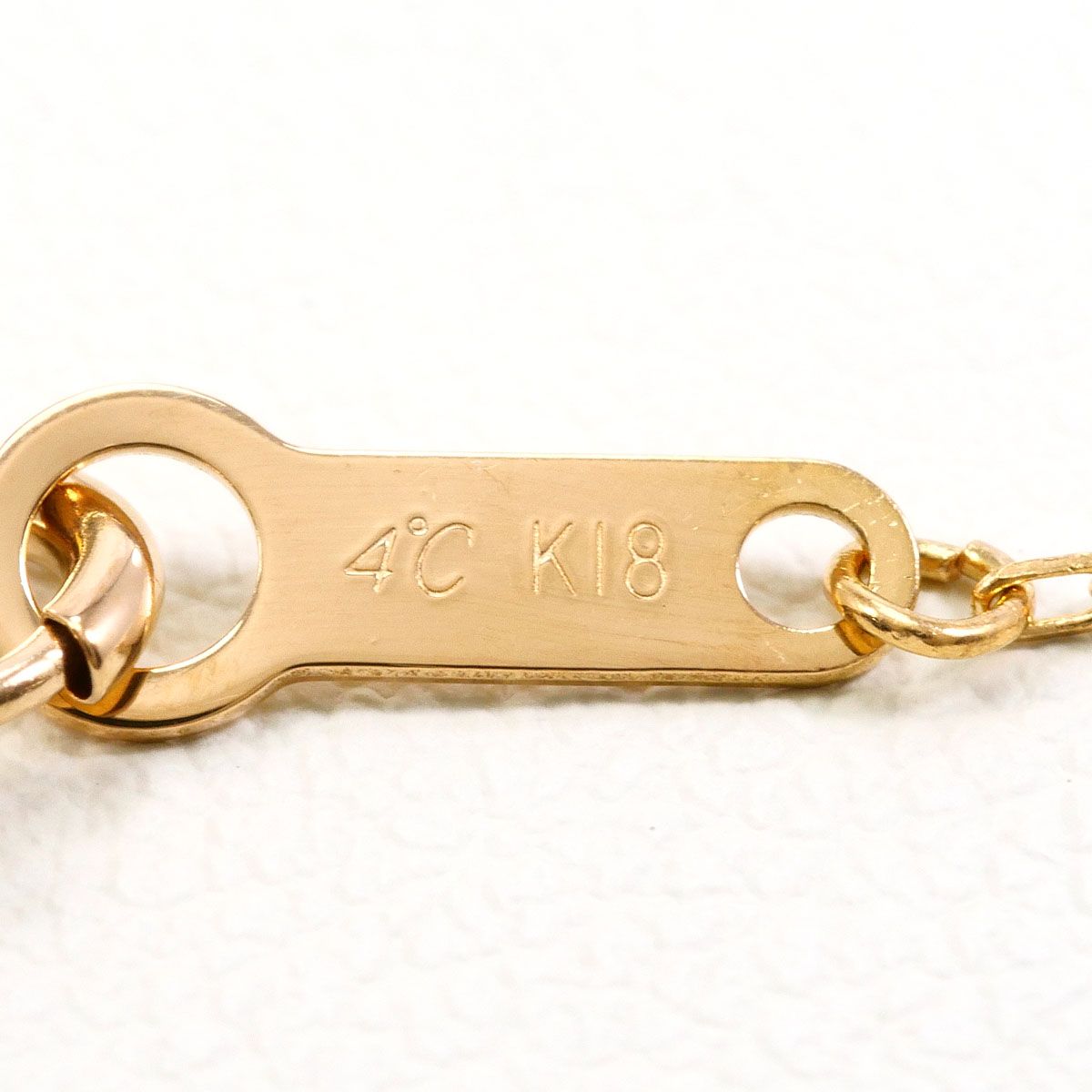 現行品 4℃ ヨンドシー K18PG ダイヤモンド ライン ネックレス 4℃（ヨンドシー） 【送料無料】【ラッピング無料】ヨンドシー 【一粒